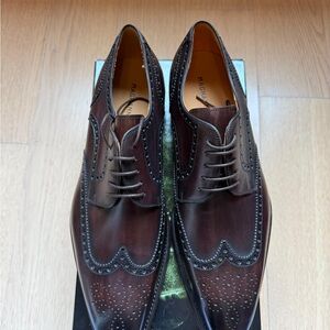 Magnanni Dark Brown Leather Oxfords